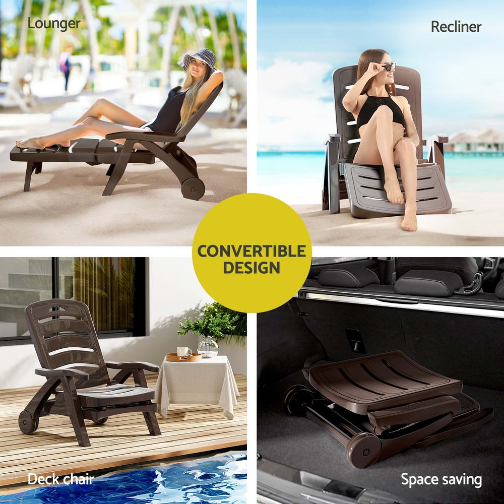 Gardeon Portable Folding Sun Lounger