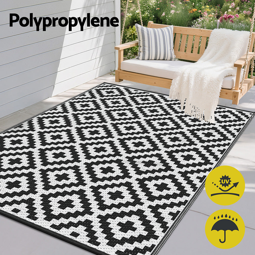 Gardeon Reversible Outdoor Rug 120x180cm