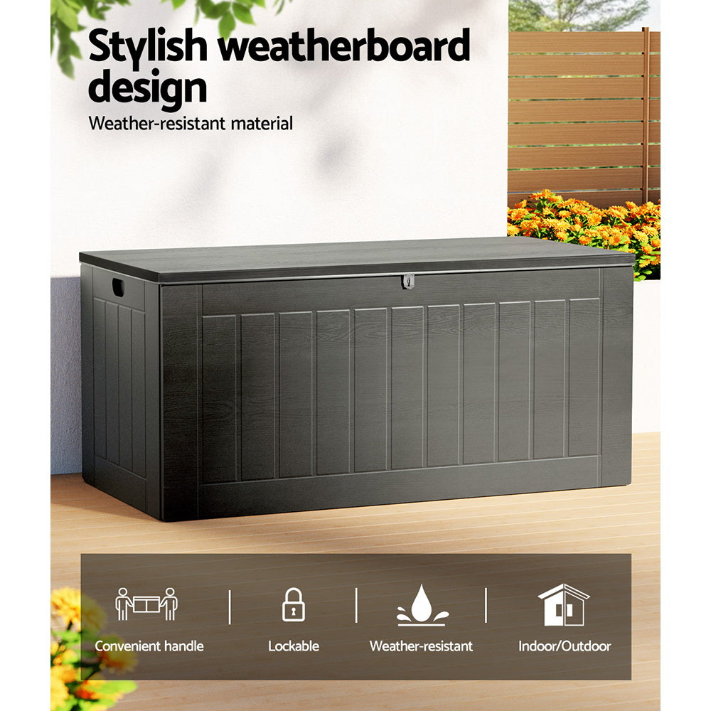 Gardeon 830L Dual Function Outdoor Storage Bench
