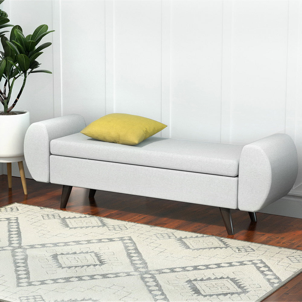 Artiss 140cm Storage Ottoman in Grey