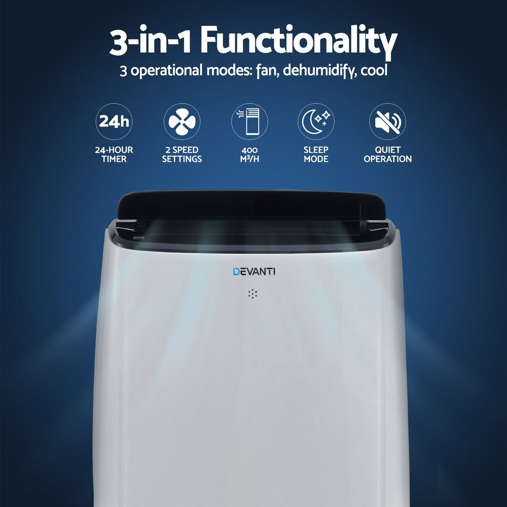 Devanti 7000BTU WiFi Portable Air Conditioner 3-in-1