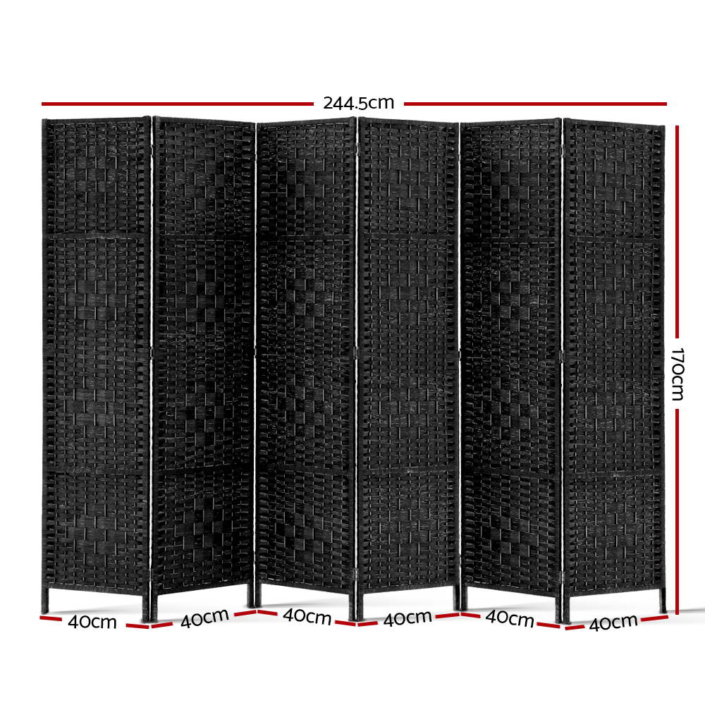 Artiss 6-Panel Woven Privacy Room Divider