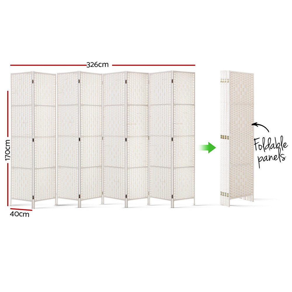 Artiss Woven 8-Panel Room Divider Screen