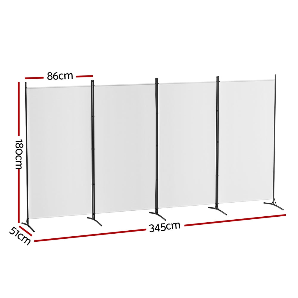 Versatile 4-Panel Freestanding Room Divider