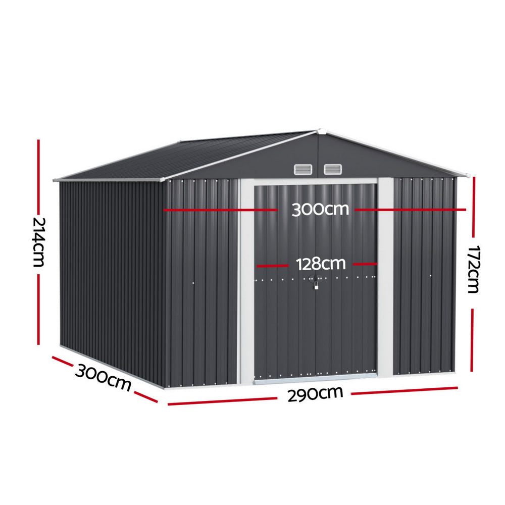 Giantz 3x3M Steel Garden Shed