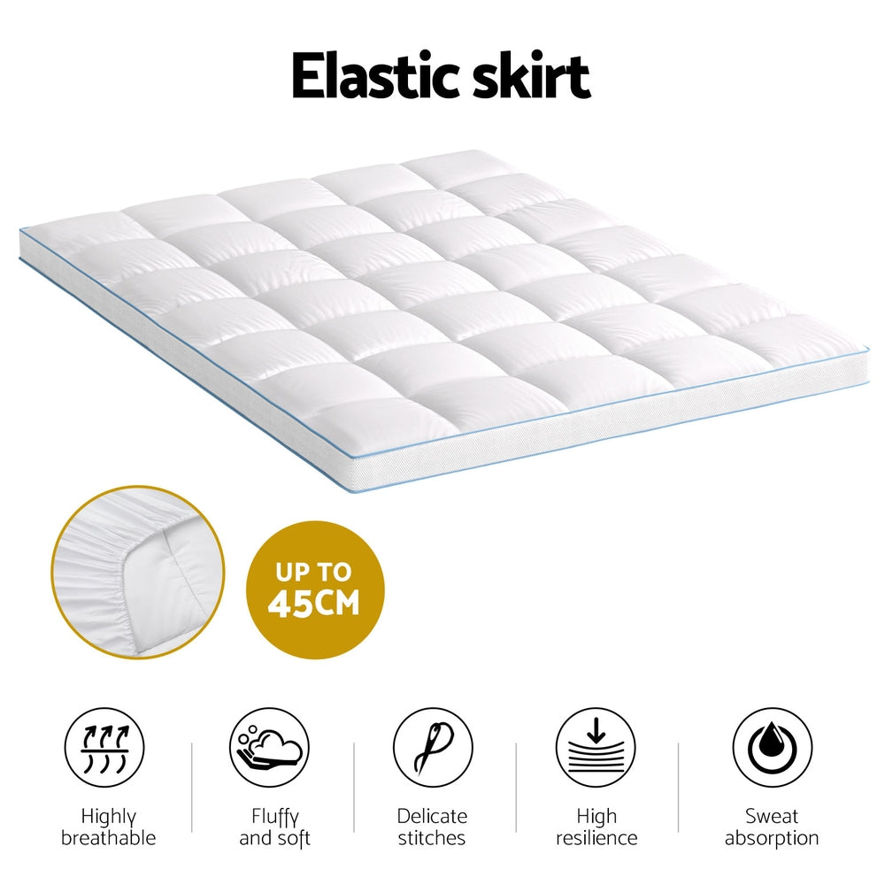 Giselle Bedding 10cm Pillowtop Bamboo Mattress Topper
