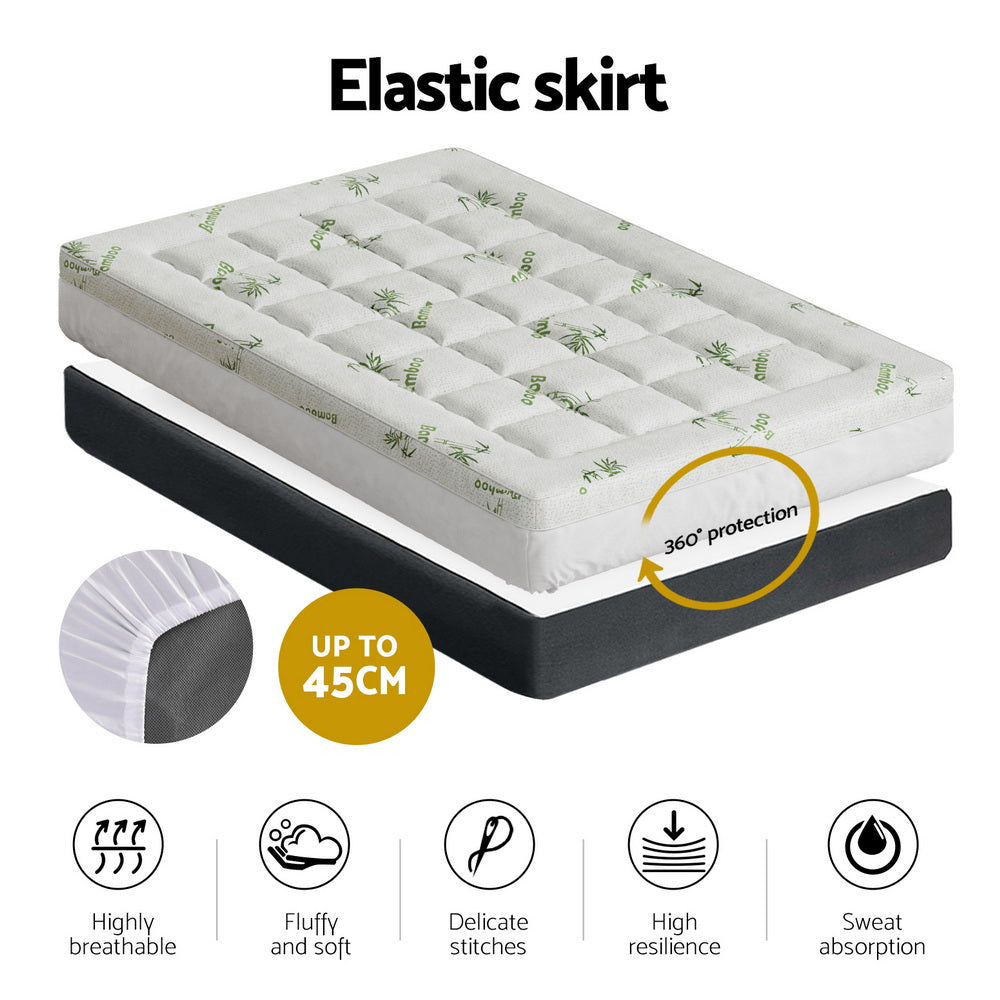 Giselle Bedding Luxury Bamboo Mattress Topper