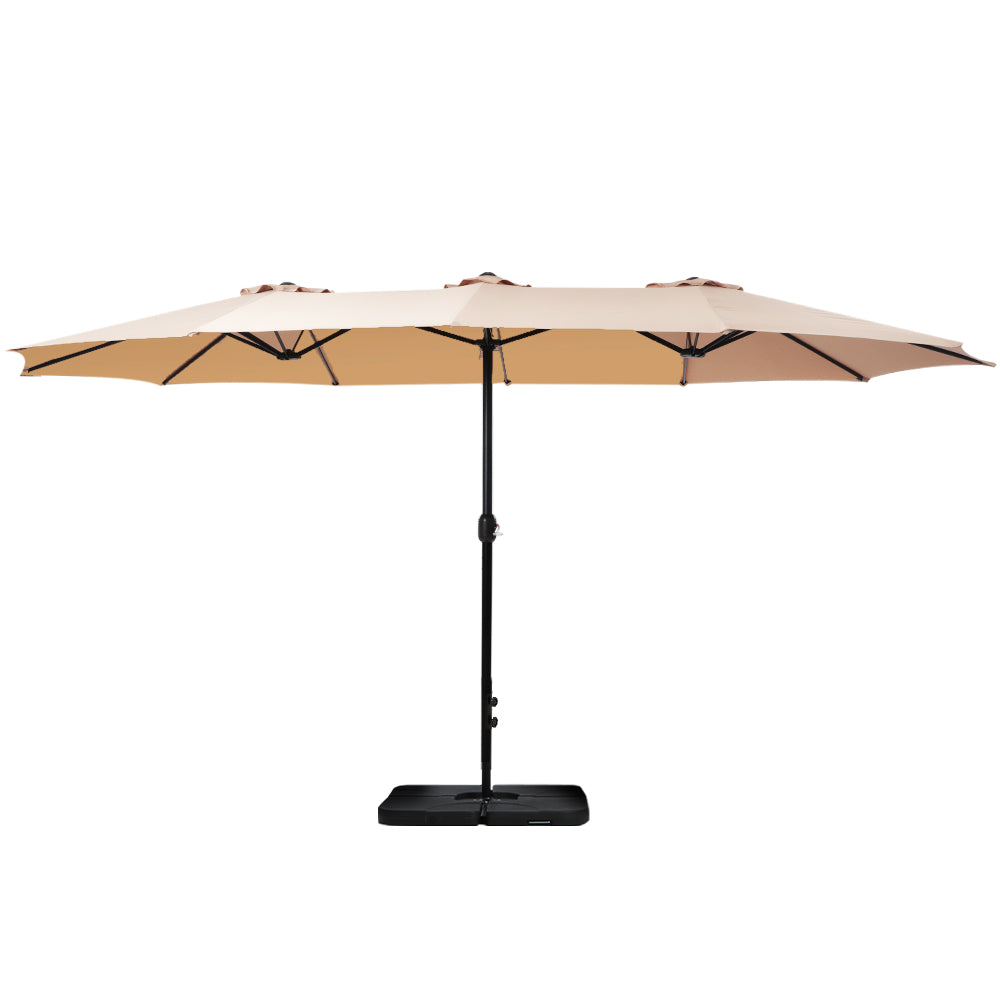 Instahut Outdoor Beach Pole Garden Tilt Canopy Sunshade Umbrella for Patio