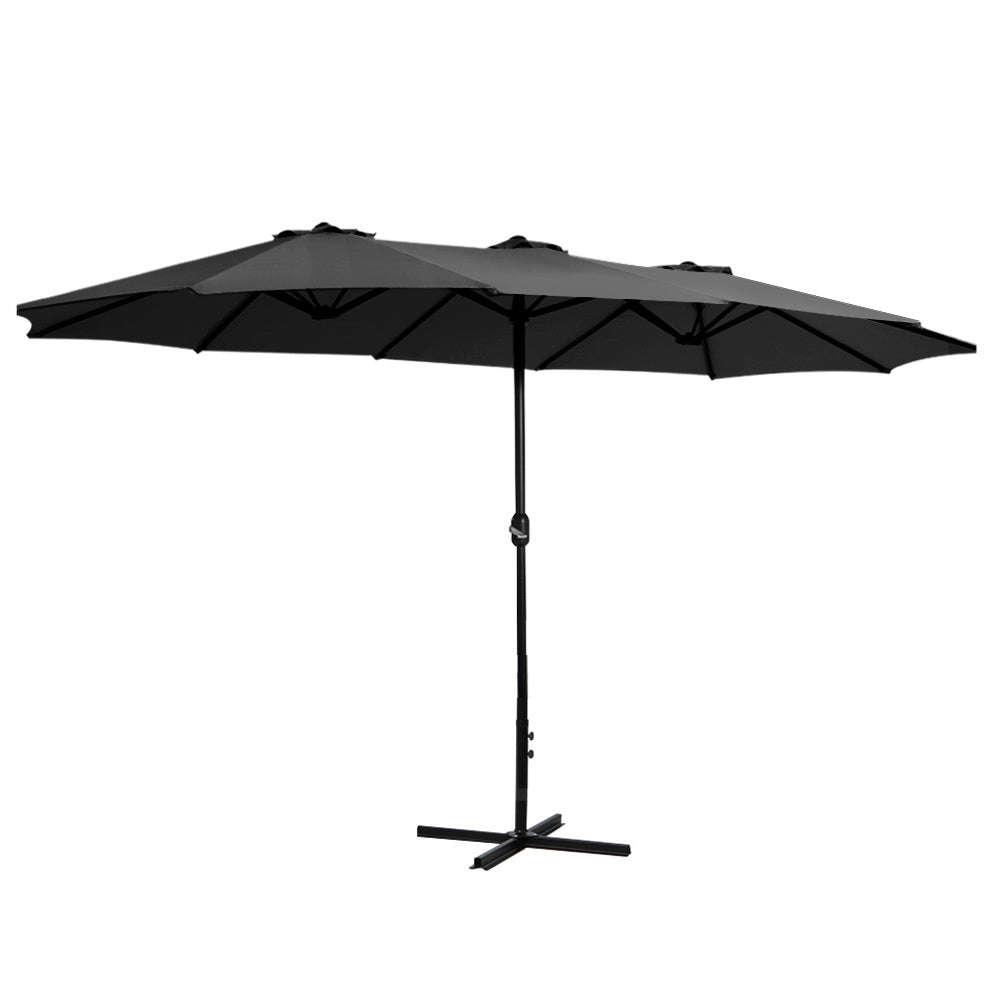 Instahut Outdoor Umbrella Beach Pole Garden Tilt - Tilt Mechanism, UV Protection Canopy