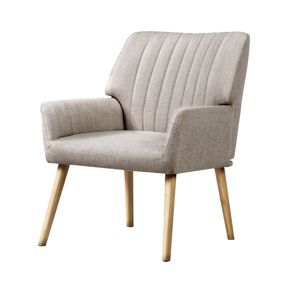 Artiss Sebastini Beige Fabric Armchair