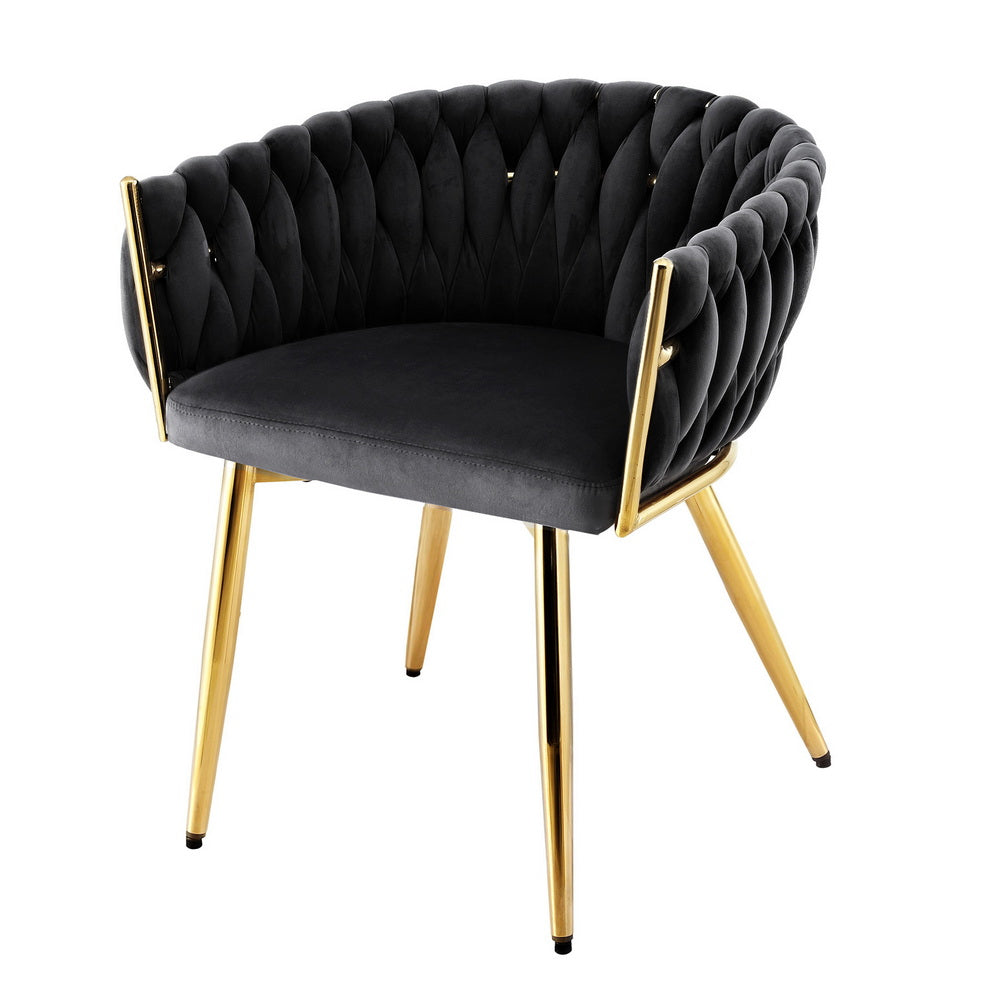 Luxurious Velvet Weaving Dining Chair