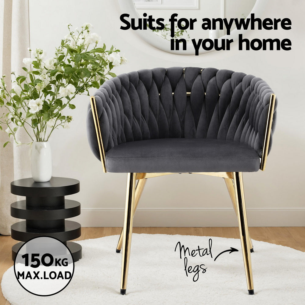 Luxurious Velvet Armchair Dining Chairs Set