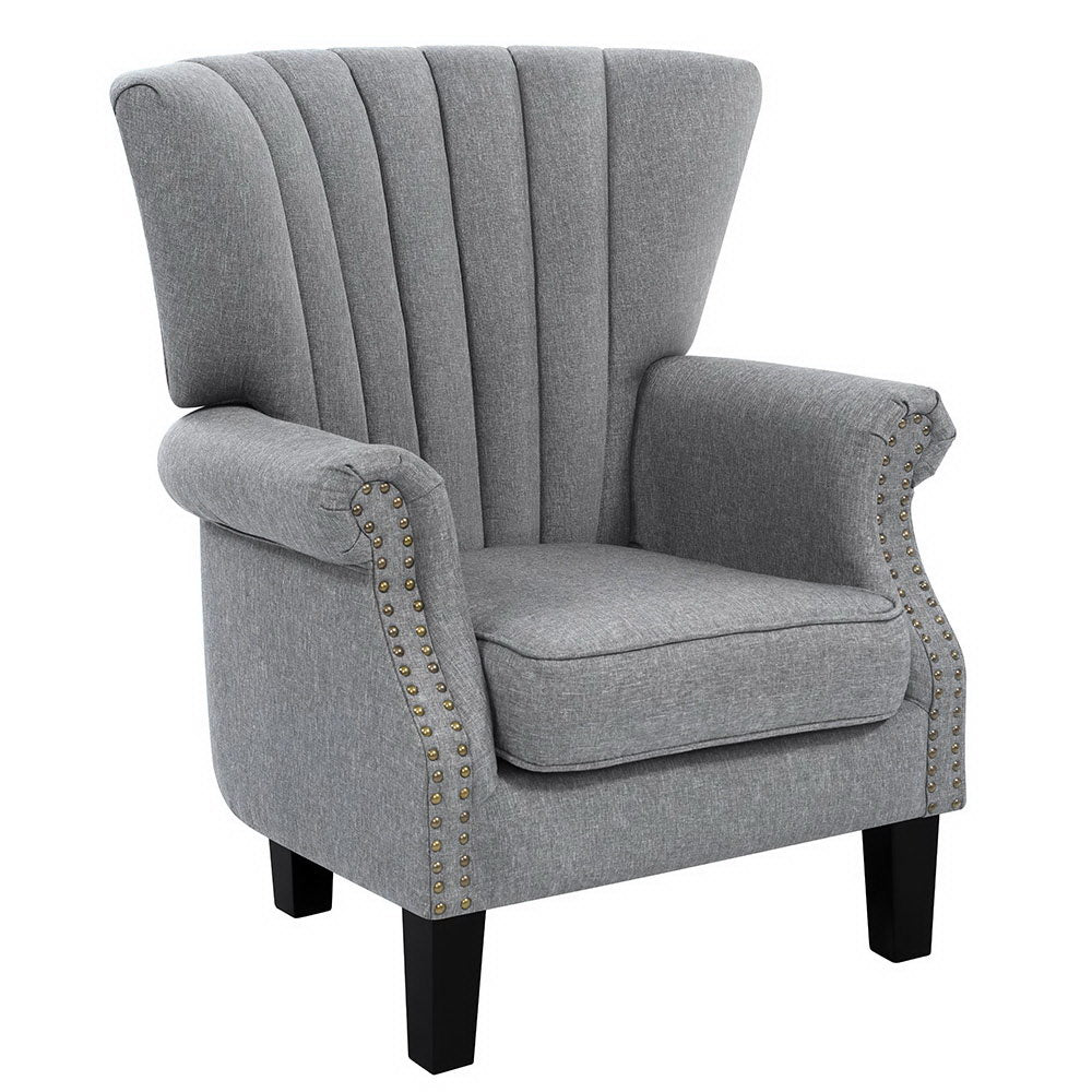Artiss Andrew Wingback Armchair in Grey