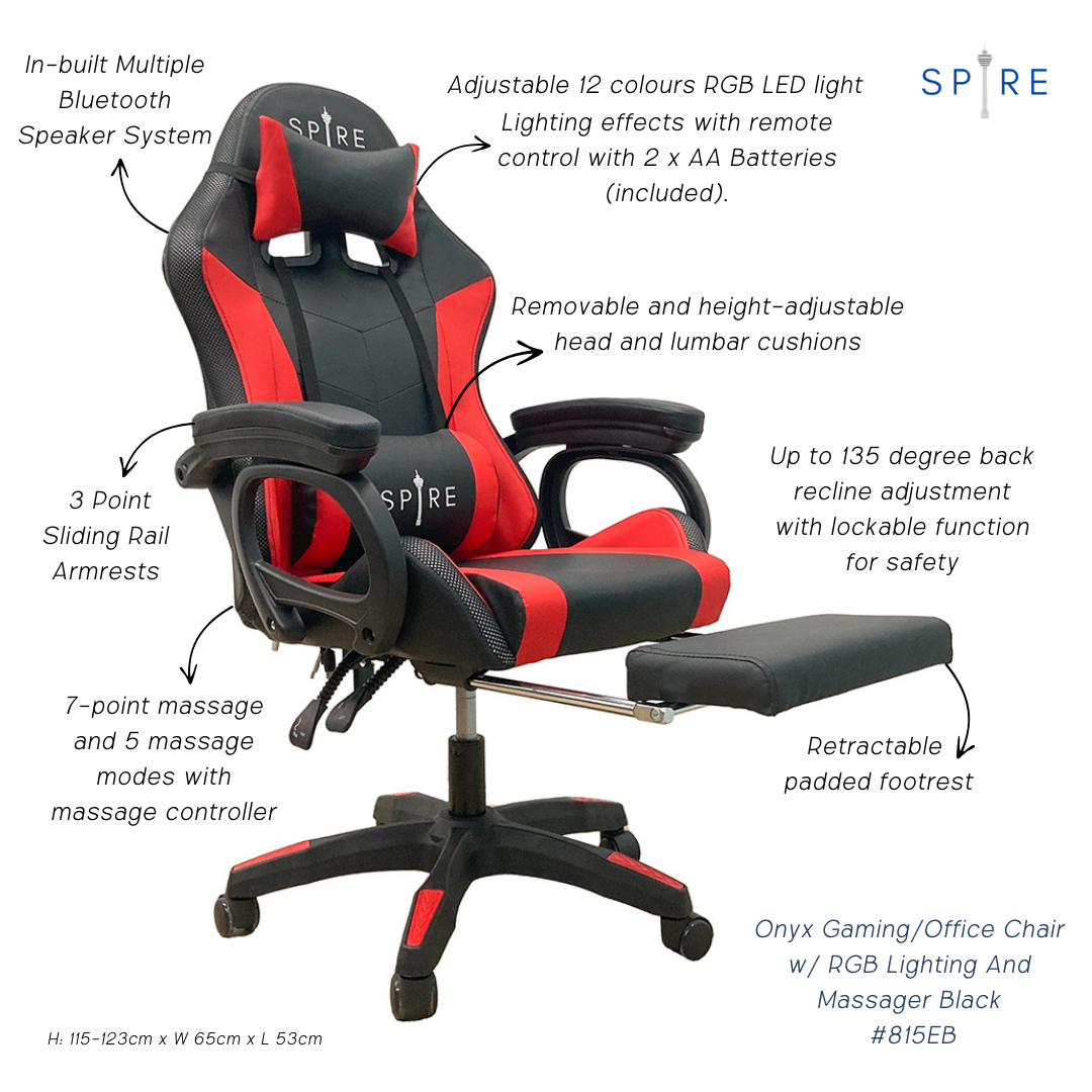 Ergonomic Gaming/Office Chair with RGB Lighting
