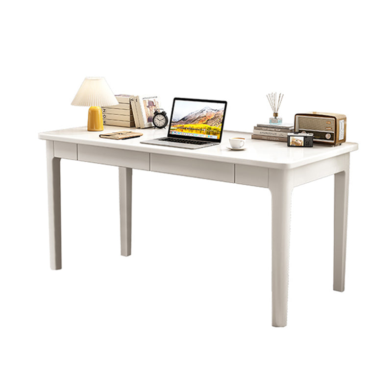 Mitch Solid Wood Study Desk in White