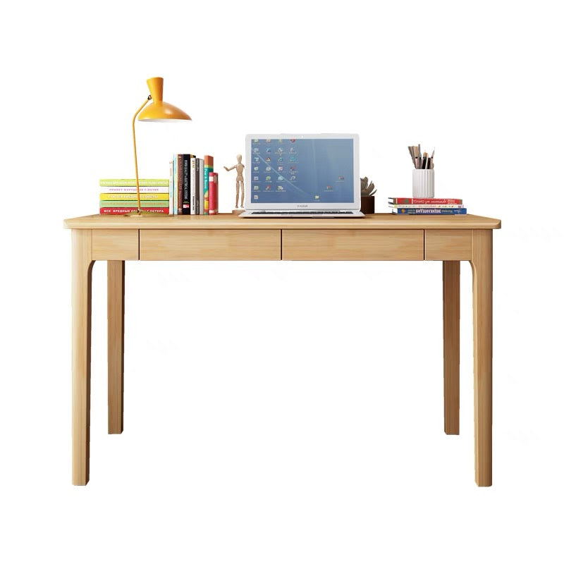 Mitch Solid Wood Study Desk - Rubberwood Finish