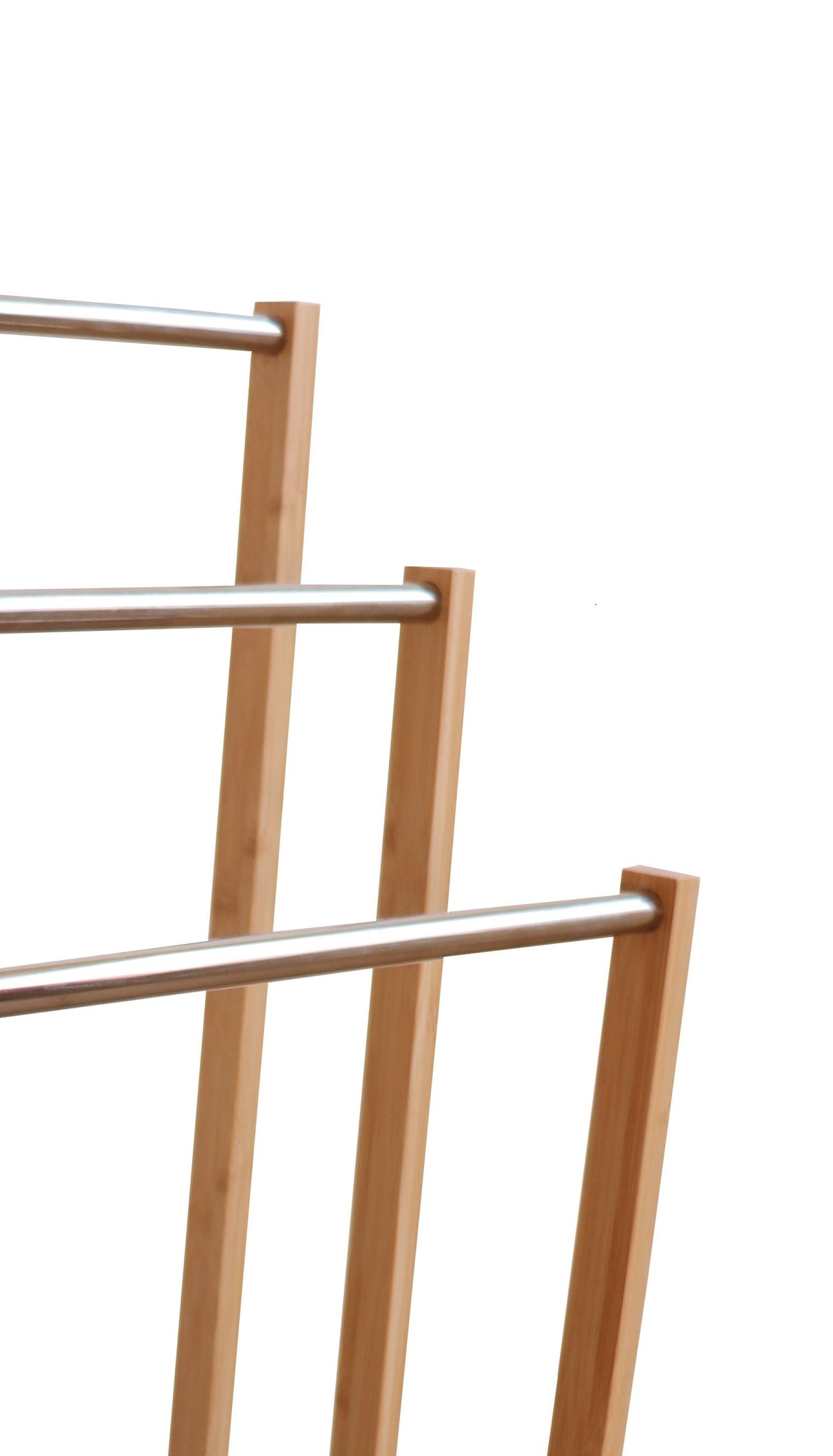 Bamboo 3-Tier Towel Bar Holder Rack