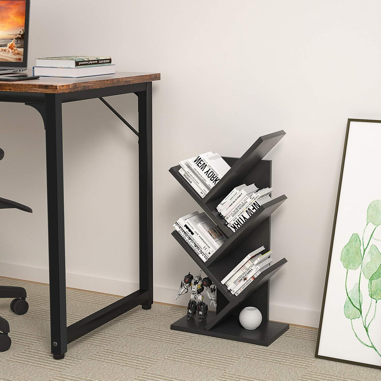 CARLA HOME 5-Tier Tree Bookshelf Rack