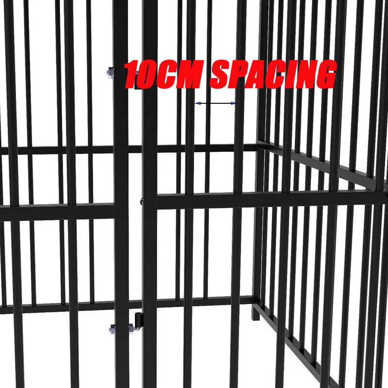 Heavy Duty Black Metal Dog Cage