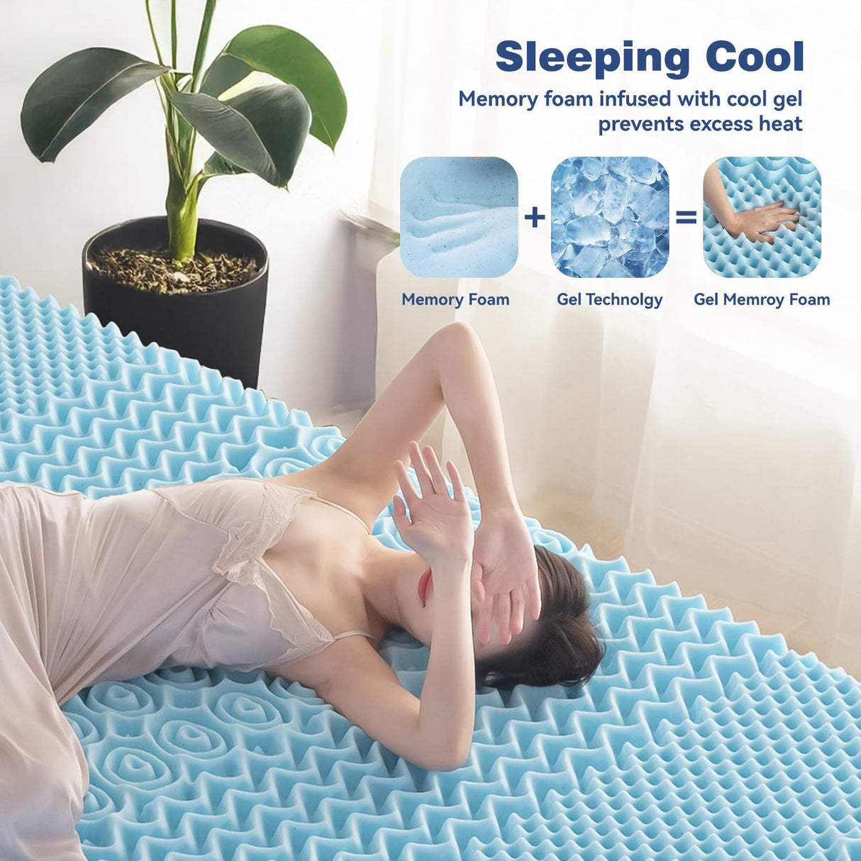 King 8cm Memory Foam Mattress Topper