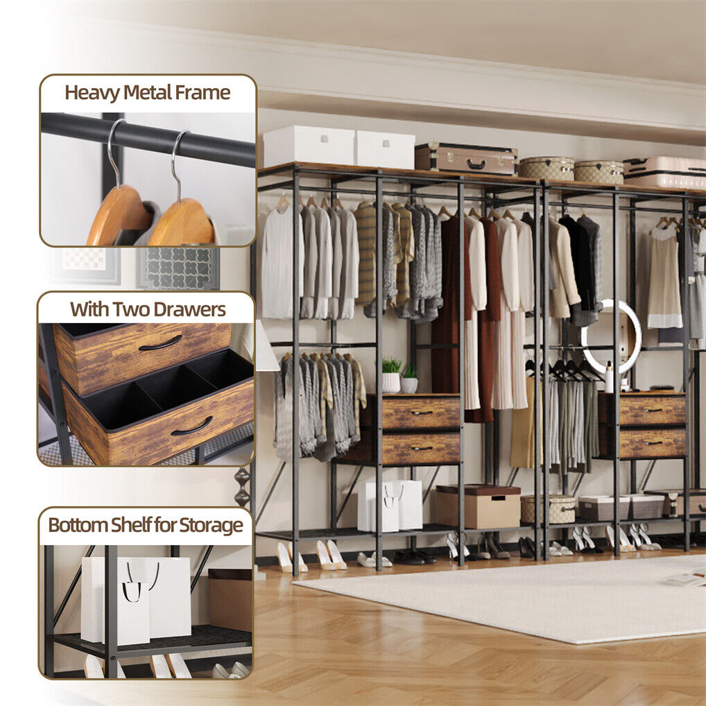 XXL Heavy Duty Wardrobe Closet with Storage