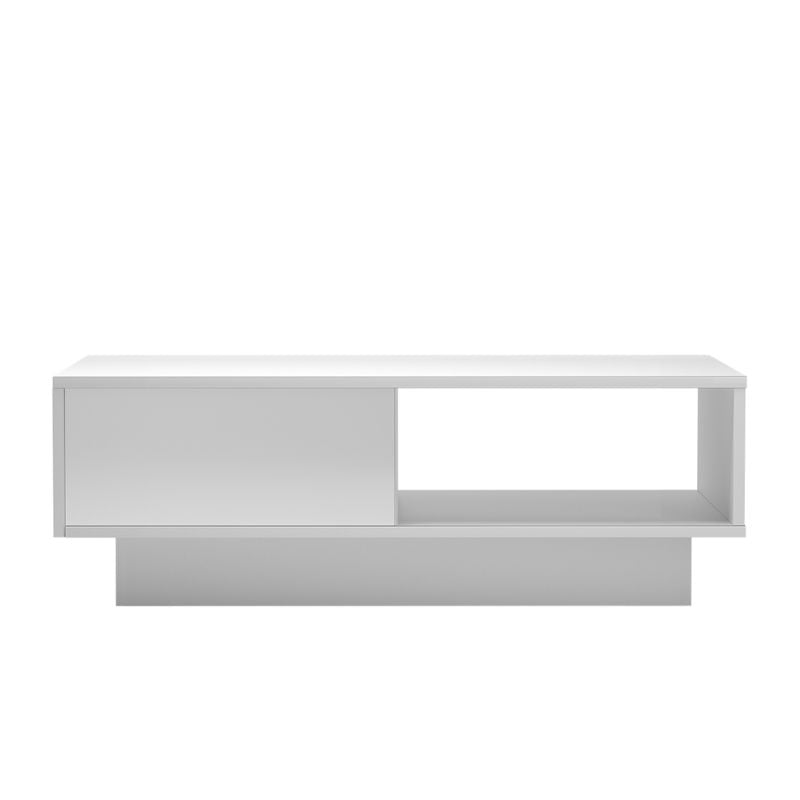 LED High Gloss White Coffee Table with Drawer