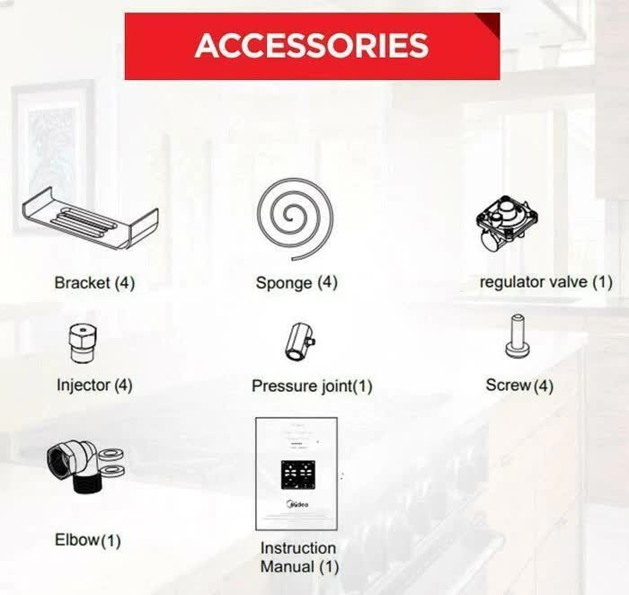 60cm Black Gas Glass Cooktop