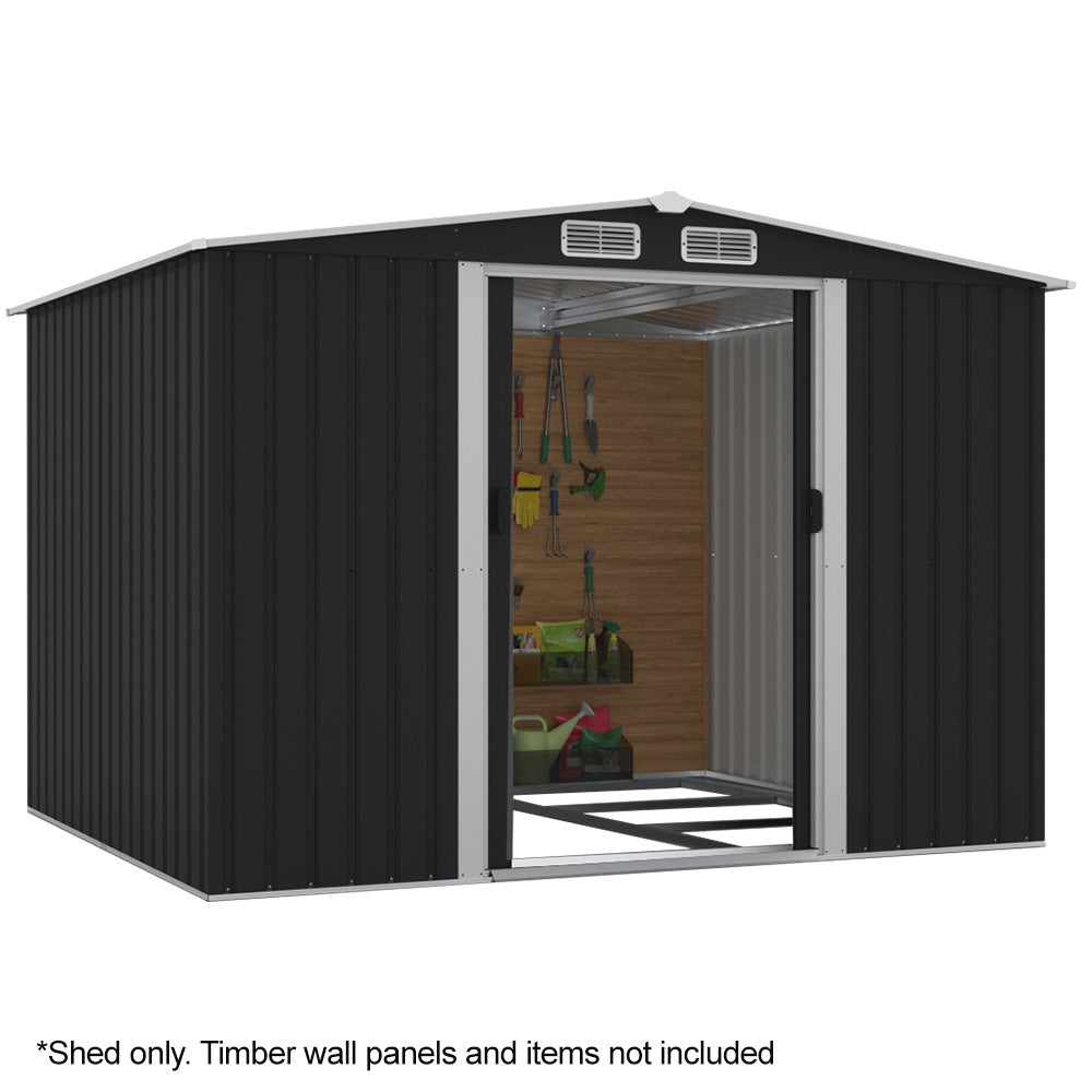 PlantCraft Galvanised Steel Garden Shed - 2.58m x 2.07m