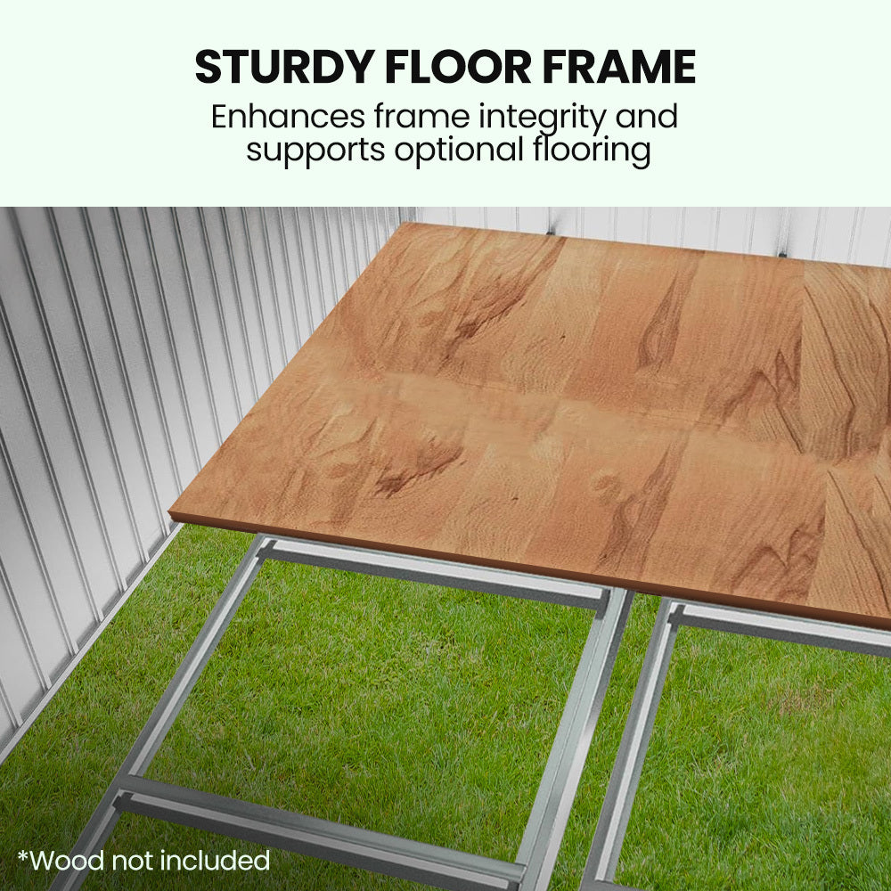 PlantCraft Galvanised Steel Garden Shed - 2.58m x 2.07m