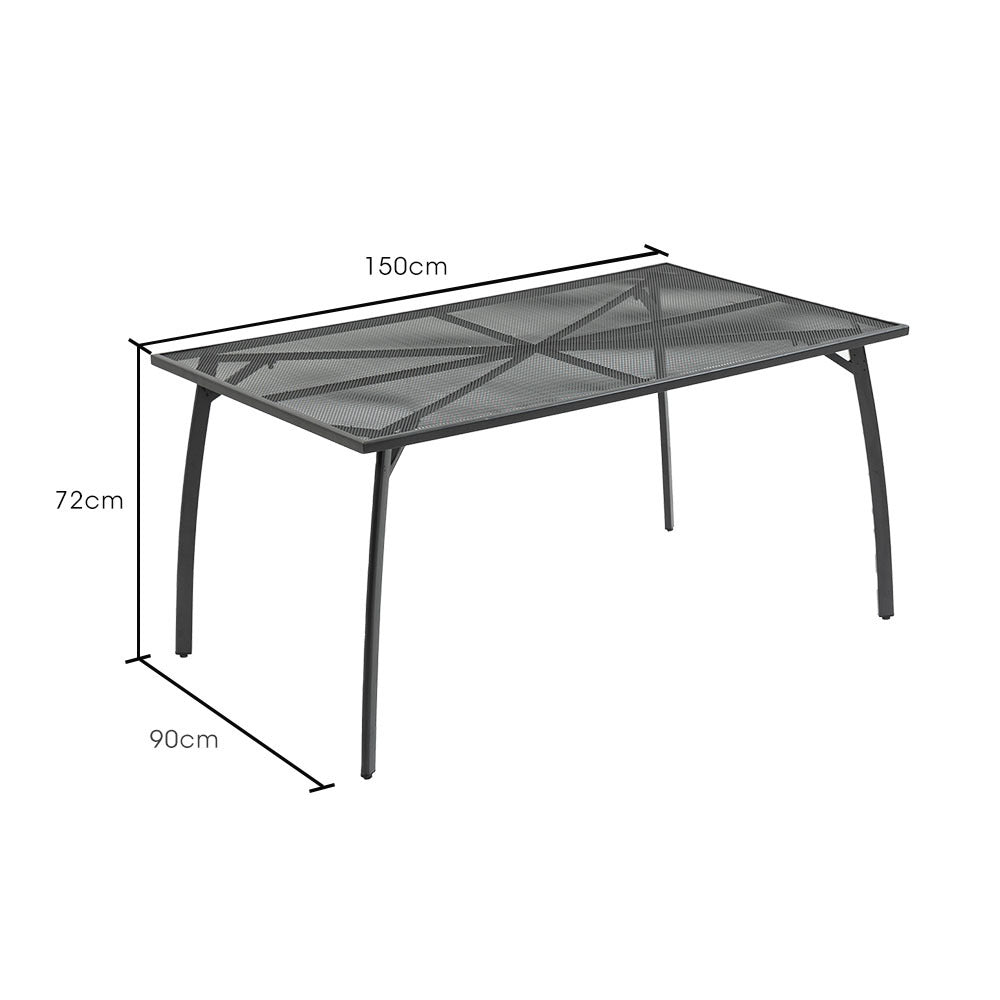 Fortia E-Coated 150x90cm Outdoor Dining Table