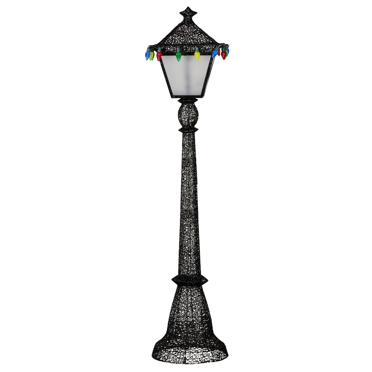 Elegant Christmas Lamp Post with Lights