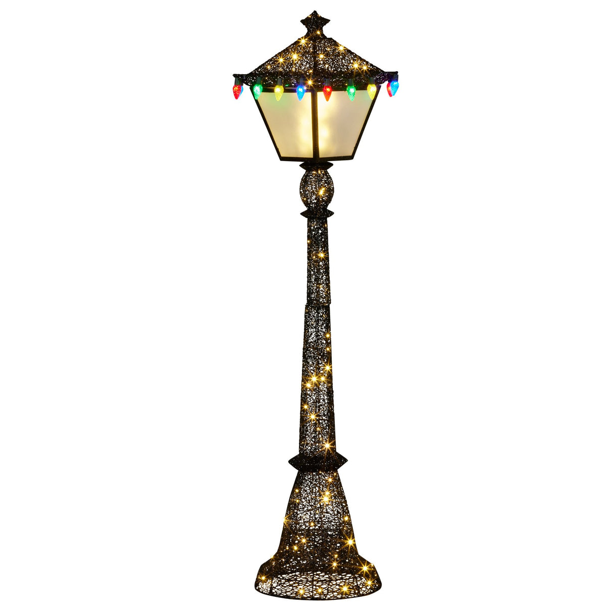 Elegant Christmas Lamp Post with Lights