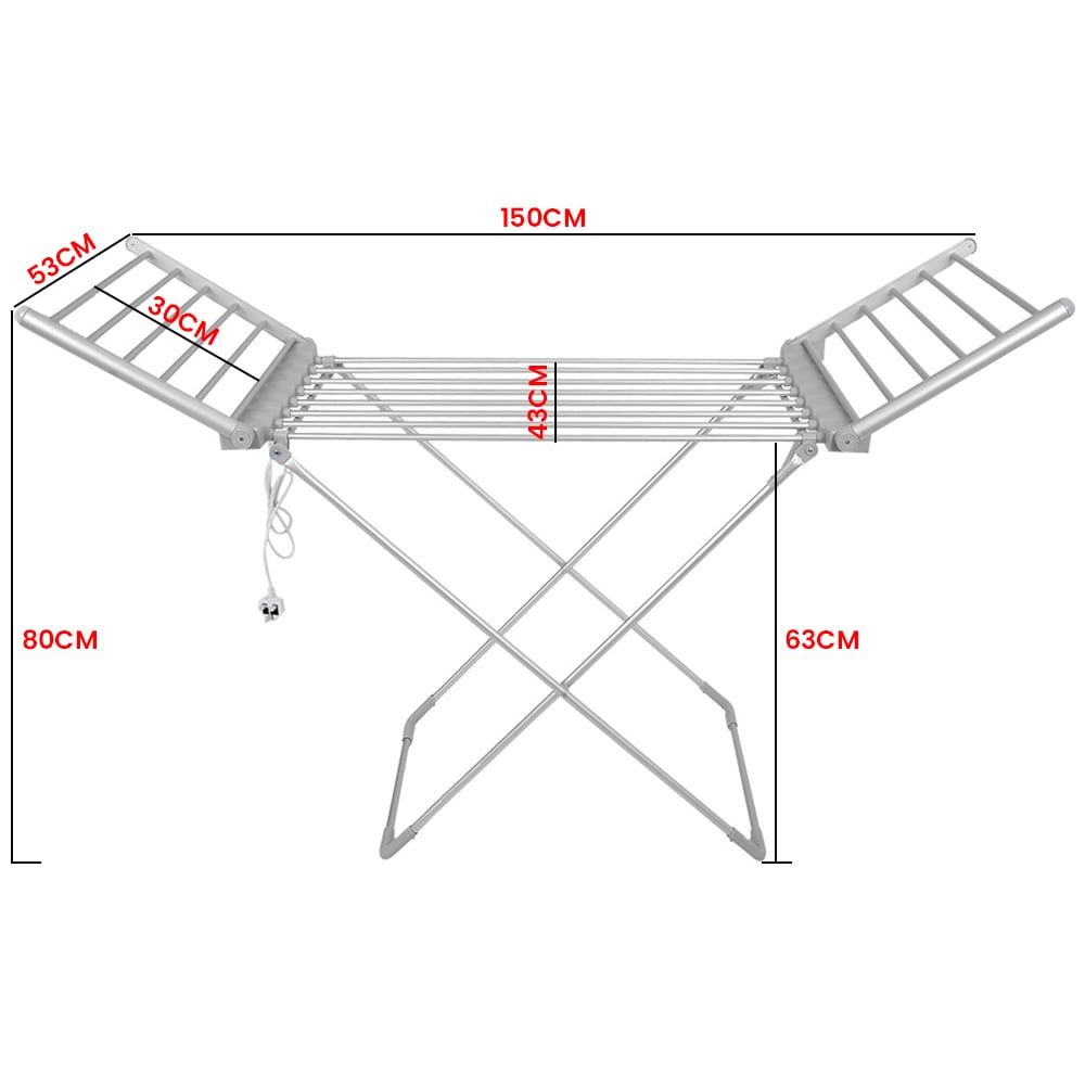 Heated Towel and Clothes Dryer Rack