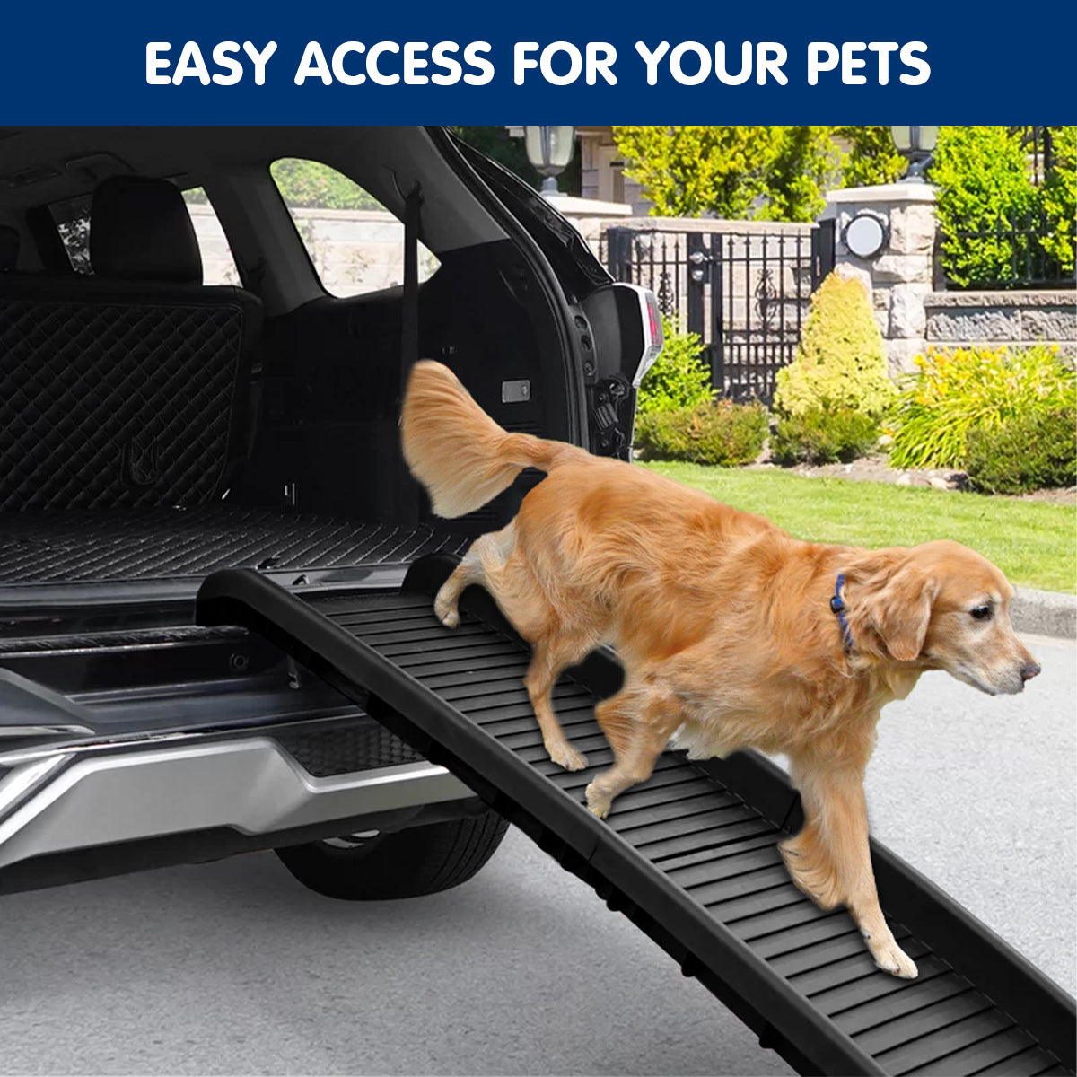 Furtastic Foldable Dog Car Ramp - Black