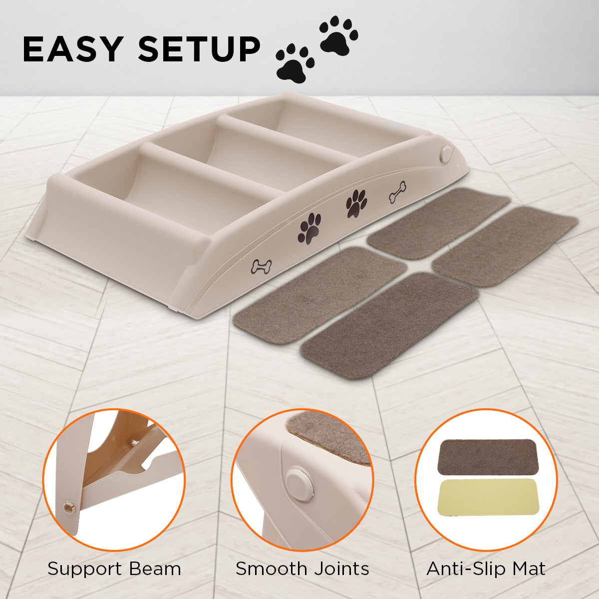 Furtastic Foldable Pet Stairs - 50cm