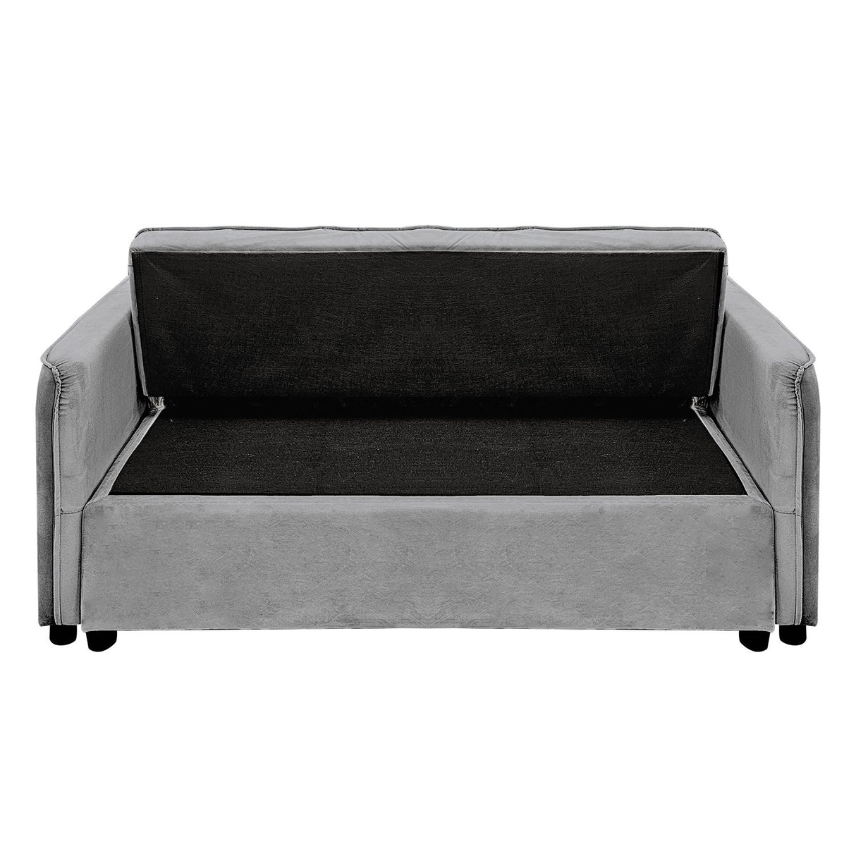 Sarantino Quincy Dark Grey Velvet Sofa Bed