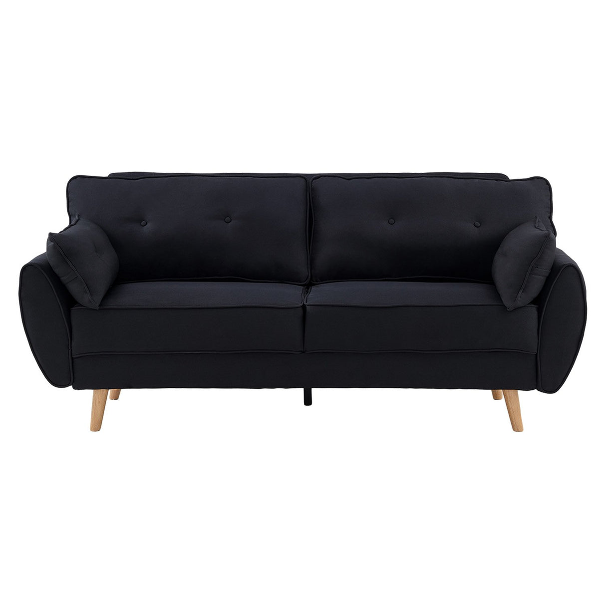 Sarantino Black 3 Seater Modular Sofa Bed
