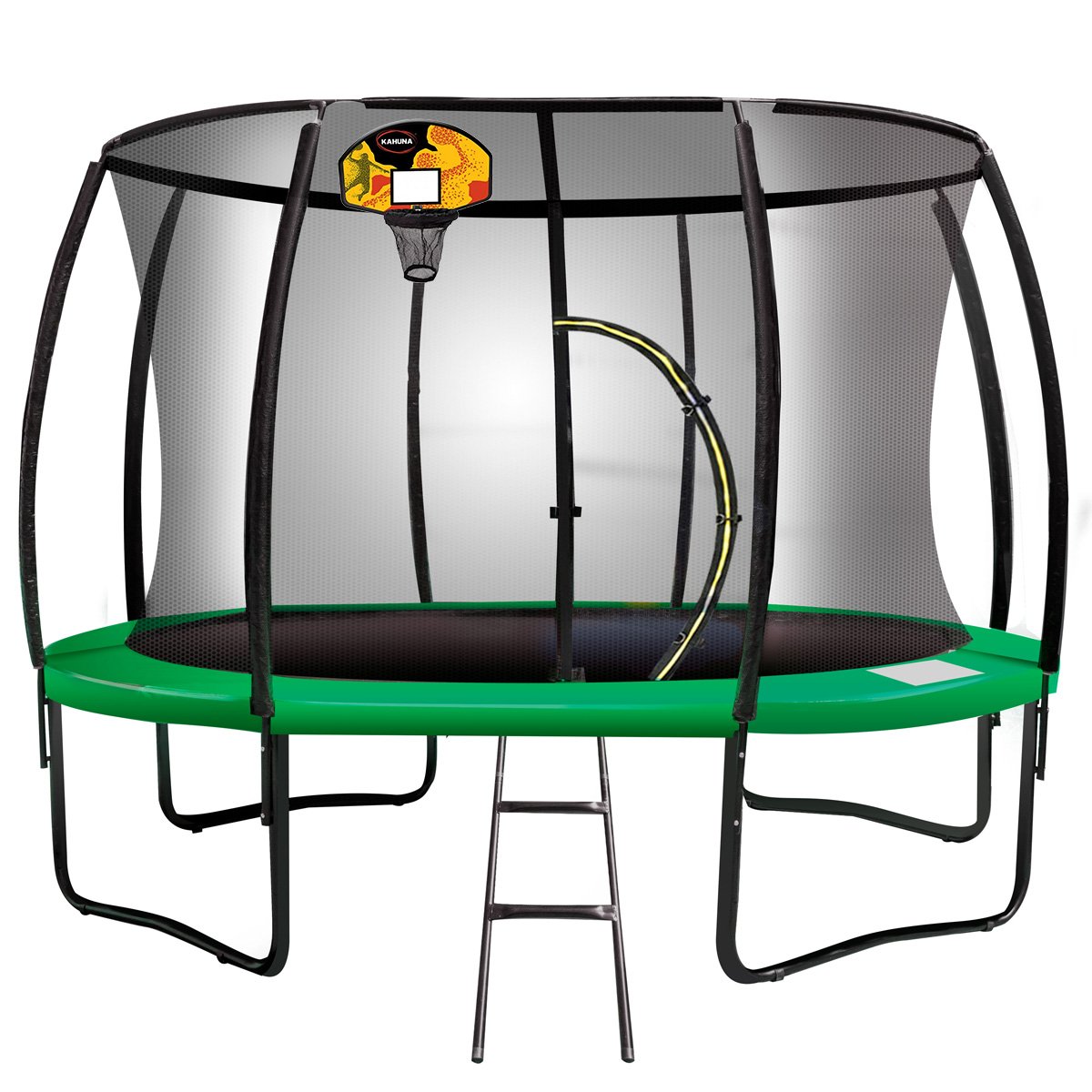 Kahuna 10ft Outdoor Trampoline with Basketball Set