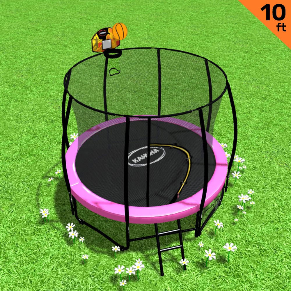 Kahuna 10ft Pink Outdoor Trampoline Set