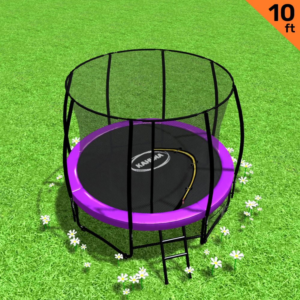 Kahuna 10ft Safety Trampoline with Basketball Set