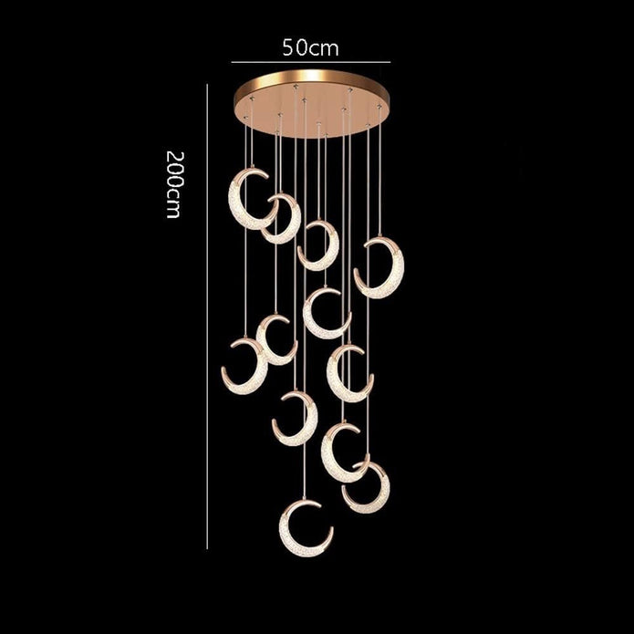 BAMDECOR Moon Stair Dimmable Chandelier