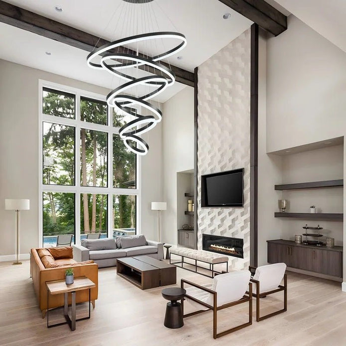 BAMDECOR A18815 Nordic Six-Ring Pendant Chandelier