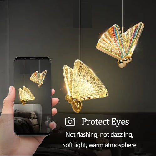 BAMDECOR LED Modern Butterfly Chandelier Light
