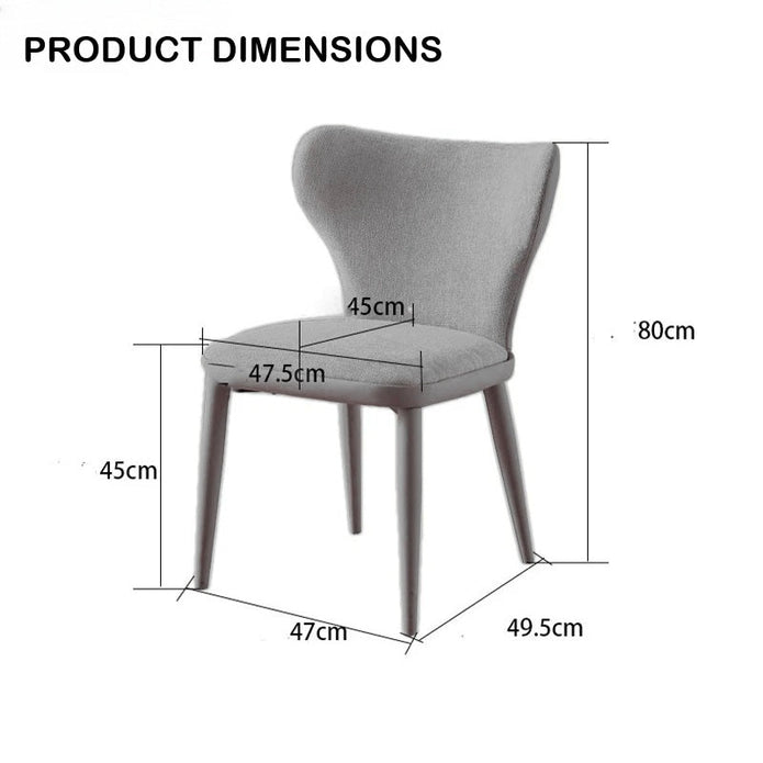Modern Faux Leather and Flannel Accent Chair