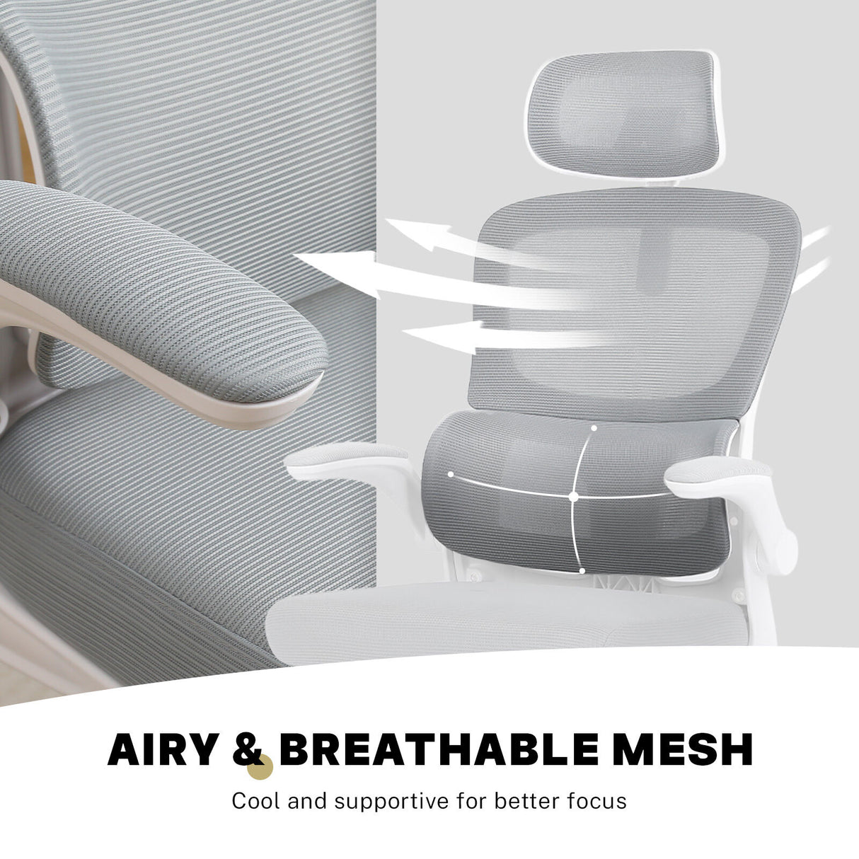 La Bella Grey Ergonomic Office Chair SITIO