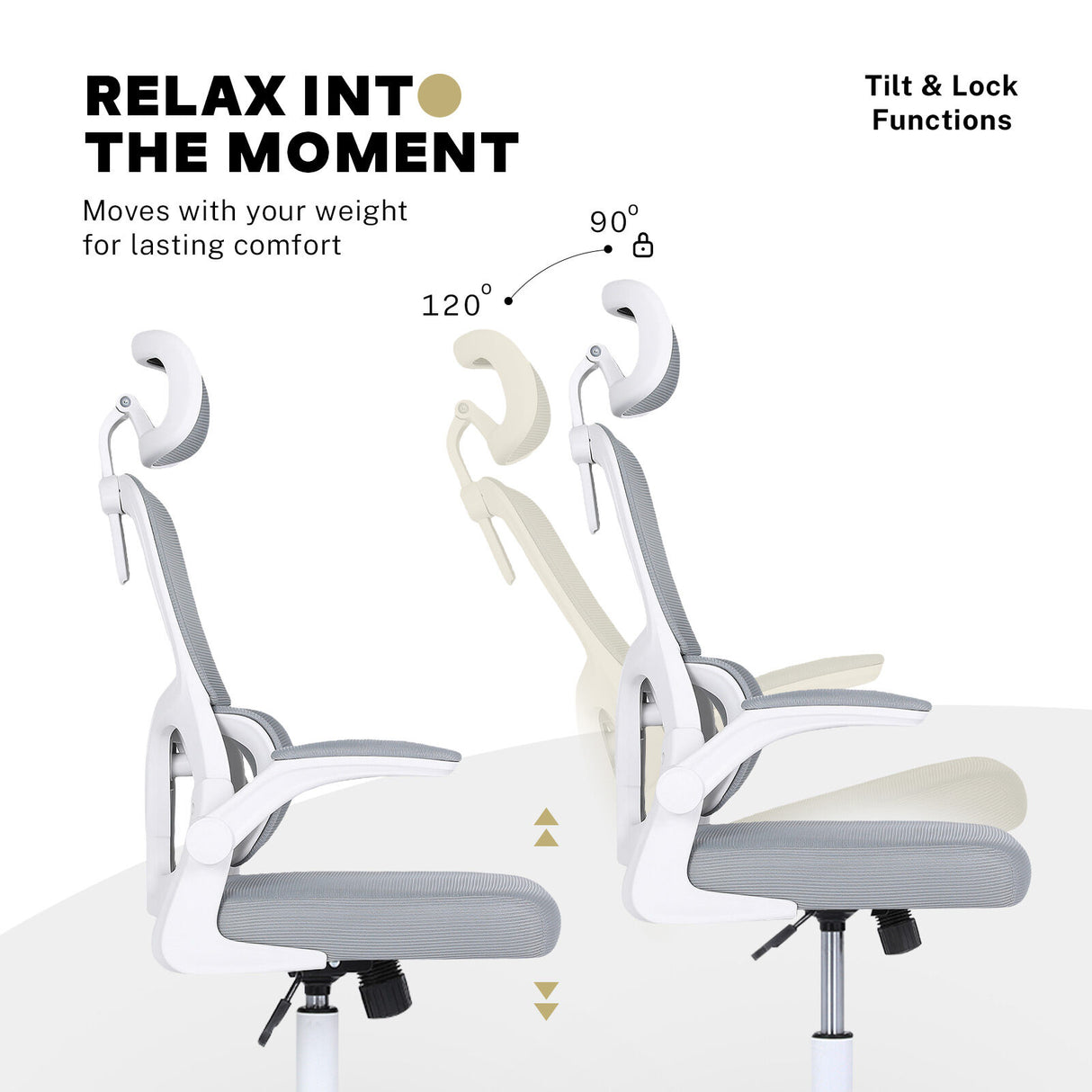 La Bella Grey Ergonomic Office Chair SITIO