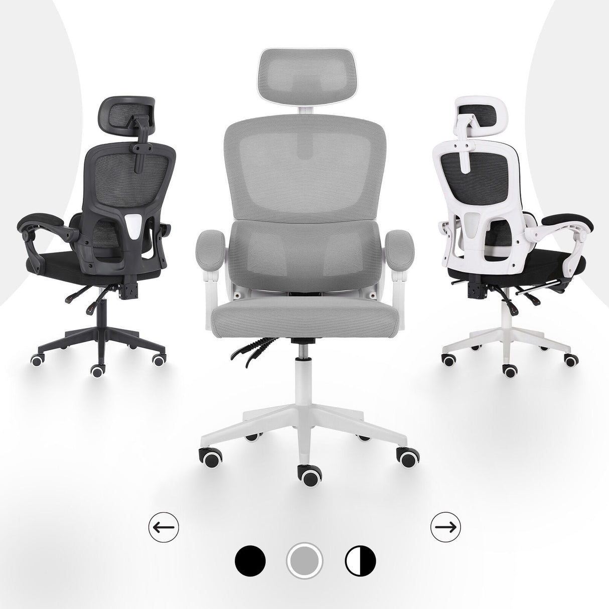 La Bella VELTRA Grey Ergonomic Office Chair