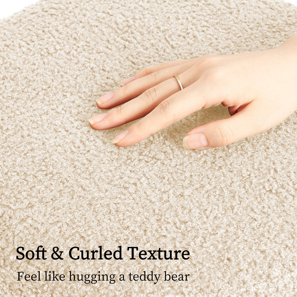 La Bella Beige Round Stacked Ottoman Stool