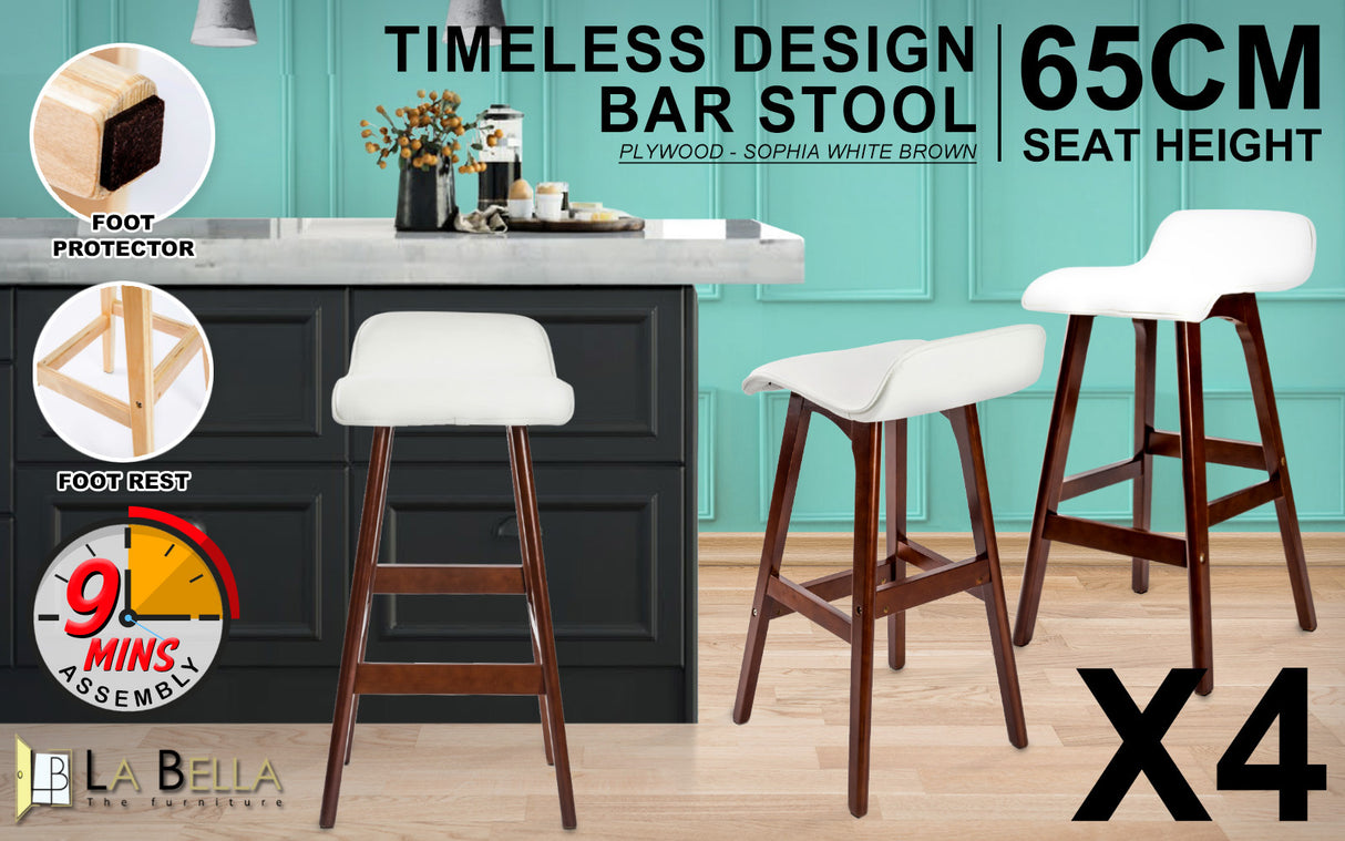 Sophia Mid-Century Modern Bar Stool Set