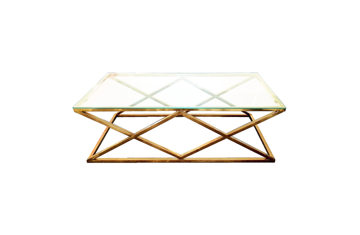 Alsea Modern Coffee Table with Metal Base